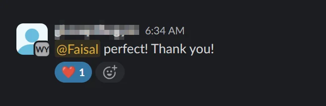 Client message about Faisal's thumbnails